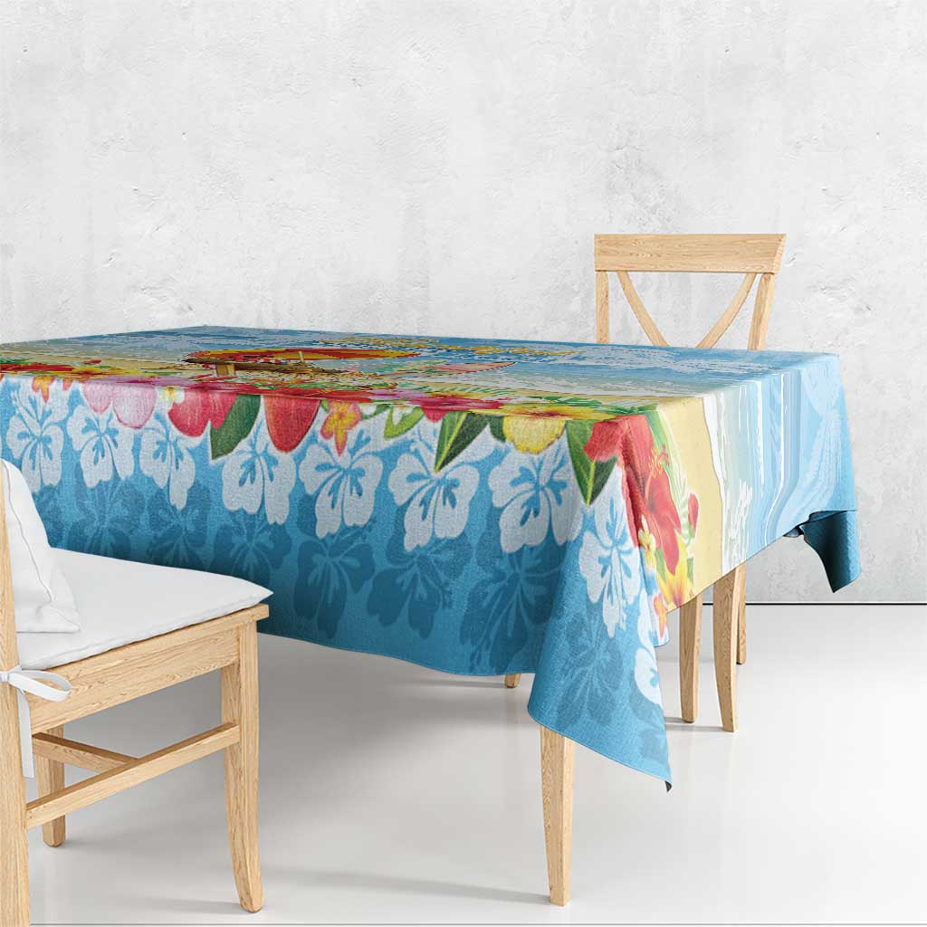 Hawaii Funny Thanksgiving Tablecloth Thankful From The Beach LT05 - Polynesian Pride