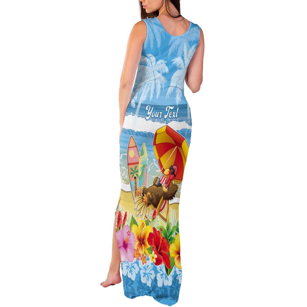 Personalised Hawaii Funny Thanksgiving Tank Maxi Dress Thankful From The Beach LT05 - Polynesian Pride