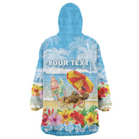Personalised Hawaii Funny Thanksgiving Wearable Blanket Hoodie Thankful From The Beach LT05 - Polynesian Pride