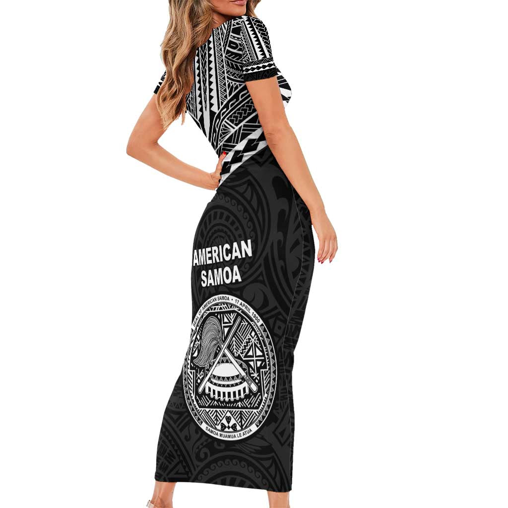 American Samoa MLK Day Family Matching Short Sleeve Bodycon Dress and Hawaiian Shirt Polynesian Style