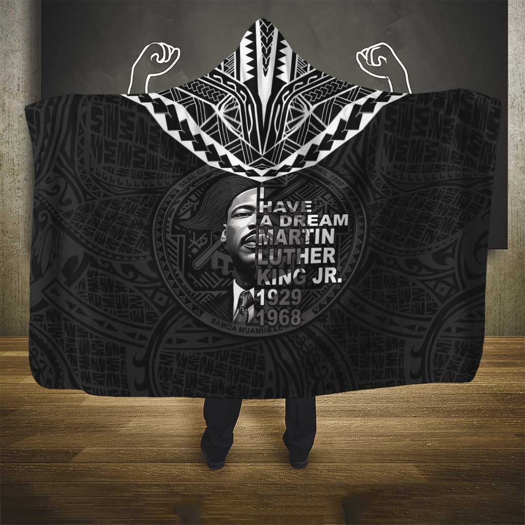 American Samoa MLK Day Hooded Blanket Polynesian Style