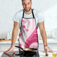 Bula Fiji Apron Pink Plumeria Masi Tapa Pattern LT05 - Polynesian Pride