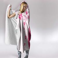 Bula Fiji Hooded Blanket Pink Plumeria Masi Tapa Pattern LT05 - Polynesian Pride