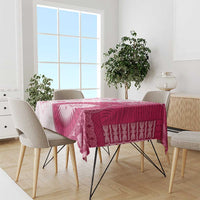 Bula Fiji Tablecloth Pink Plumeria Masi Tapa Pattern LT05 - Polynesian Pride