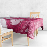 Bula Fiji Tablecloth Pink Plumeria Masi Tapa Pattern LT05 - Polynesian Pride