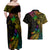 Personalised New Zealand Wellington Pride Couples Matching Off Shoulder Maxi Dress and Hawaiian Shirt Rainbow Silver Fern Paua Shell LT05 - Polynesian Pride