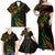 Personalised New Zealand Wellington Pride Family Matching Off Shoulder Maxi Dress and Hawaiian Shirt Rainbow Silver Fern Paua Shell LT05 - Polynesian Pride