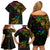 Personalised New Zealand Wellington Pride Family Matching Off Shoulder Short Dress and Hawaiian Shirt Rainbow Silver Fern Paua Shell LT05 - Polynesian Pride