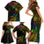 Personalised New Zealand Wellington Pride Family Matching Short Sleeve Bodycon Dress and Hawaiian Shirt Rainbow Silver Fern Paua Shell LT05 - Polynesian Pride