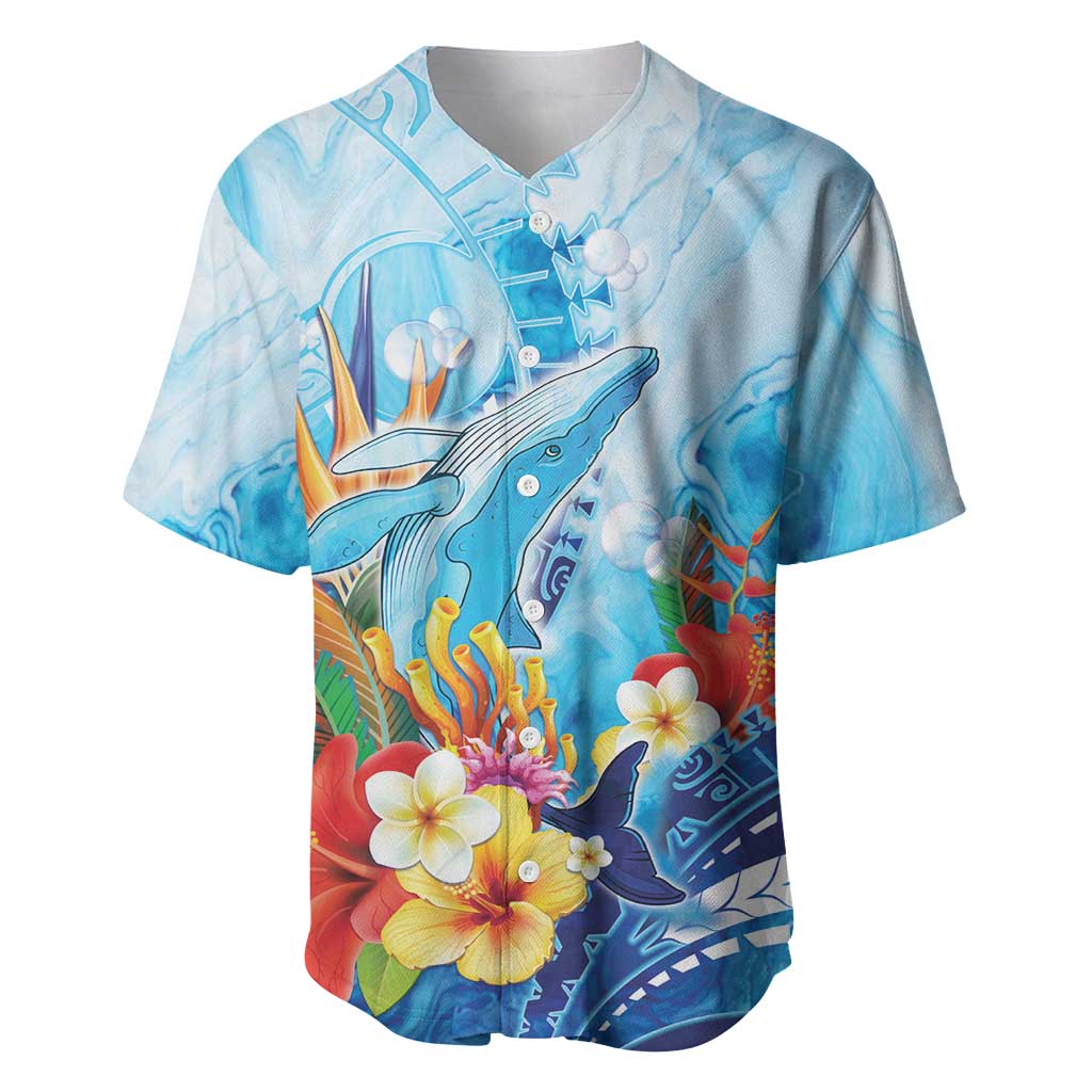 Polynesia Humpback Whale Baseball Jersey Ocean Style
