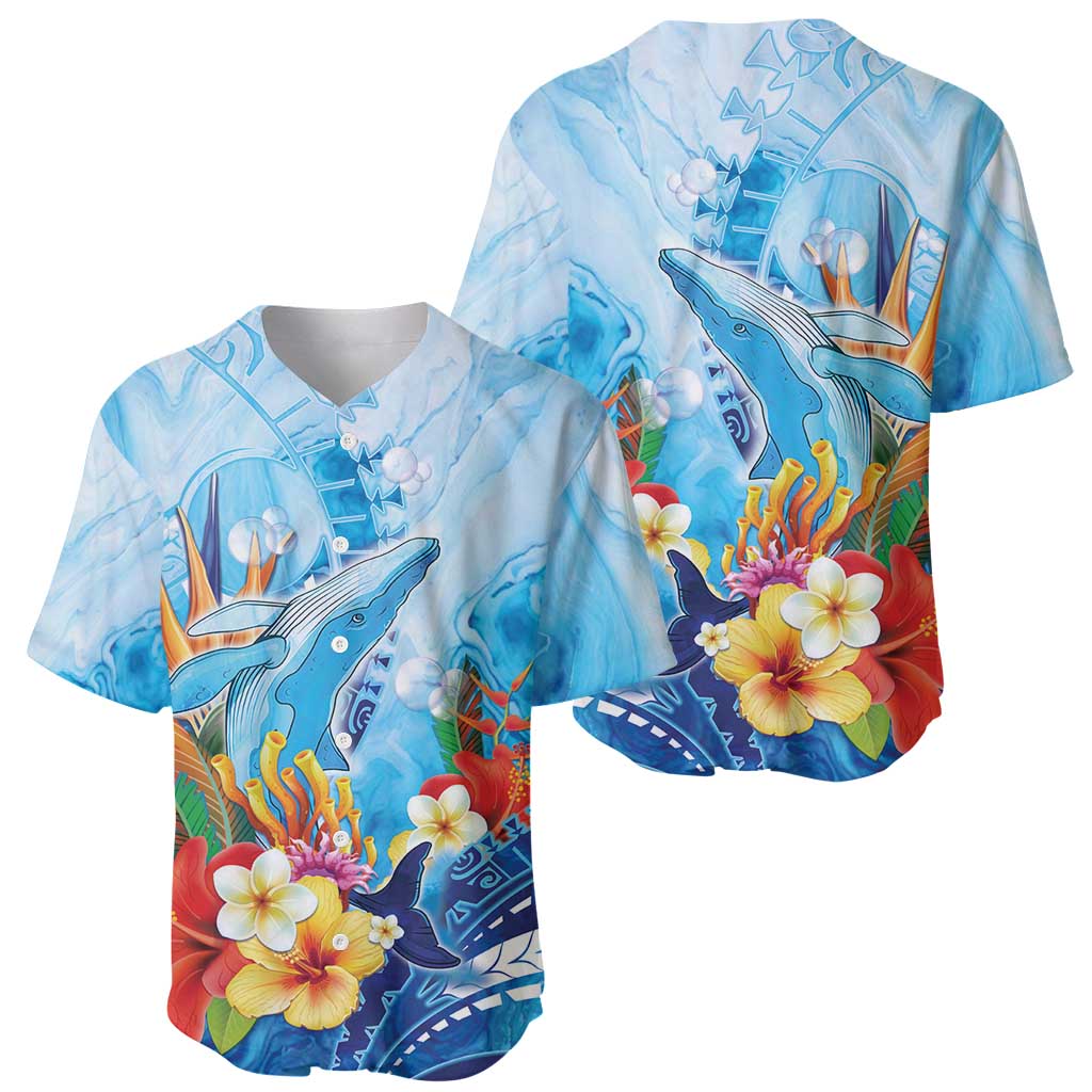 Polynesia Humpback Whale Baseball Jersey Ocean Style