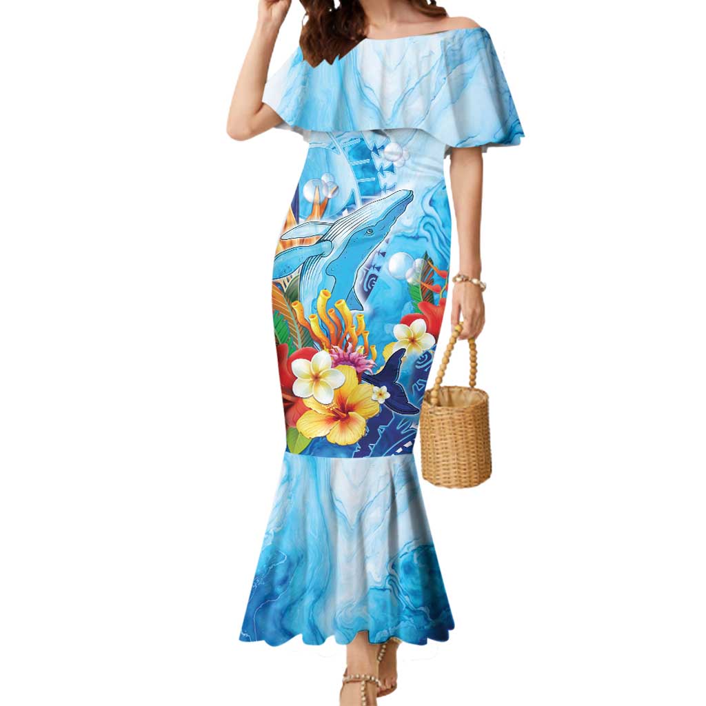 Polynesia Humpback Whale Mermaid Dress Ocean Style