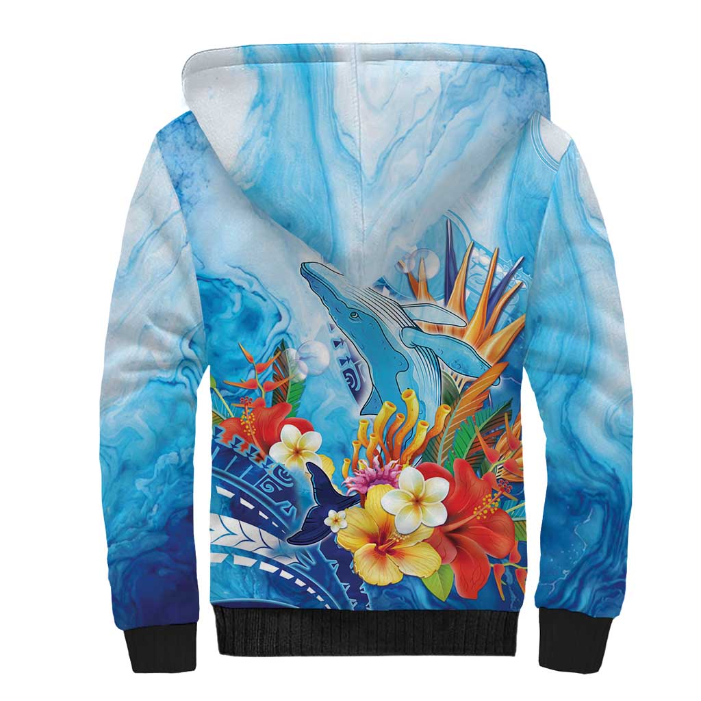 Polynesia Humpback Whale Sherpa Hoodie Ocean Style LT05 - Polynesian Pride