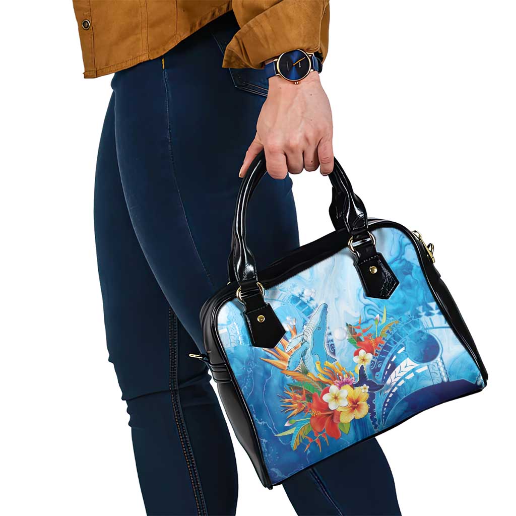 Polynesia Humpback Whale Shoulder Handbag Ocean Style