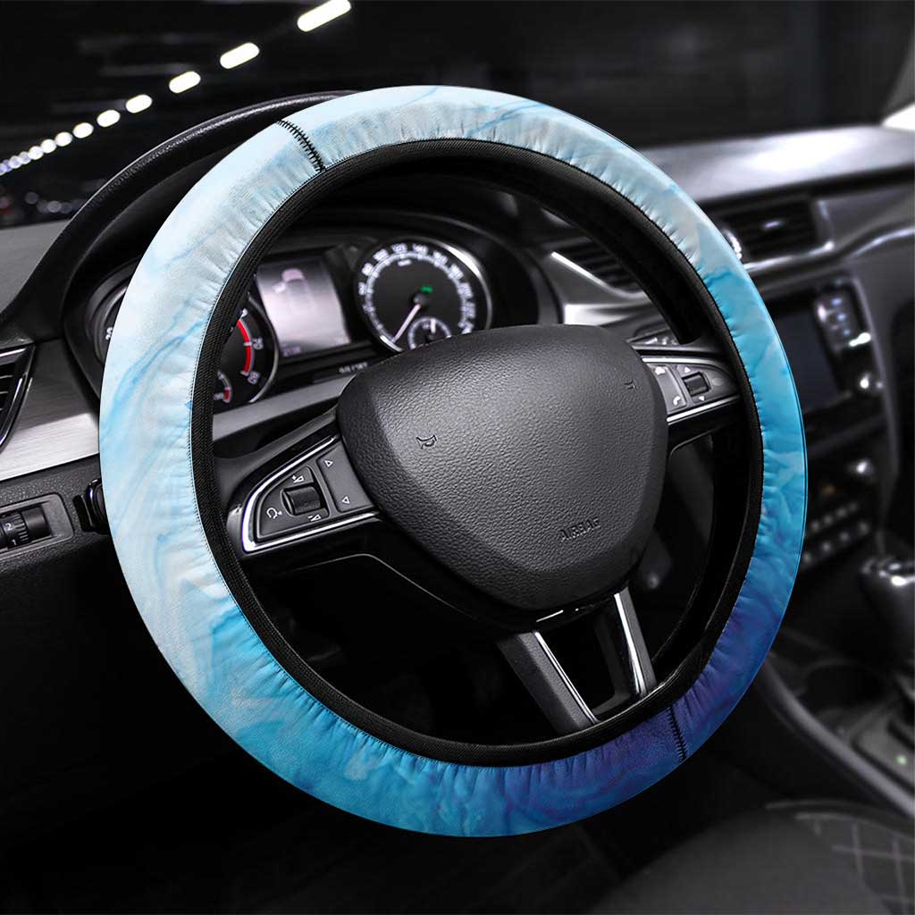 Polynesia Humpback Whale Steering Wheel Cover Ocean Style LT05 Universal Fit Blue - Polynesian Pride
