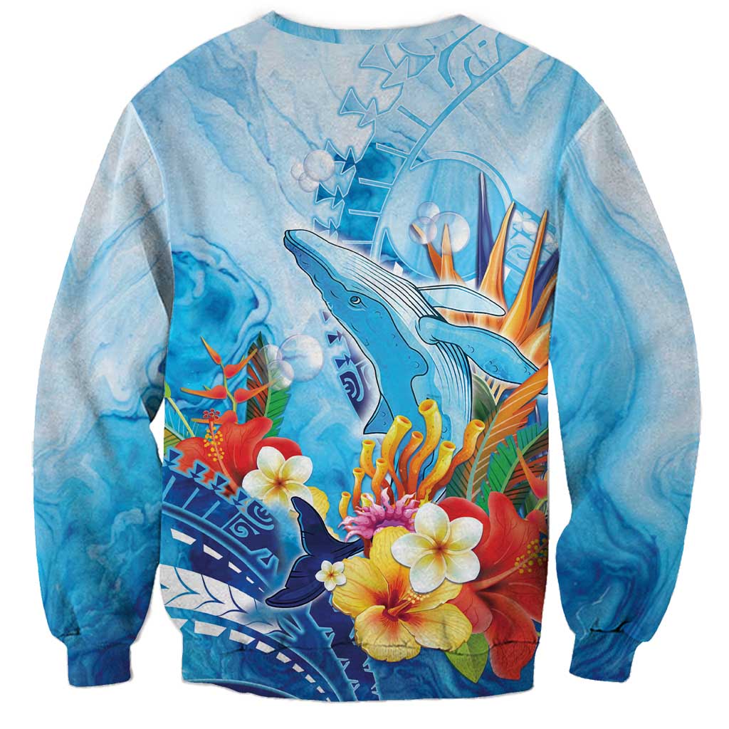 Polynesia Humpback Whale Sweatshirt Ocean Style LT05 - Polynesian Pride