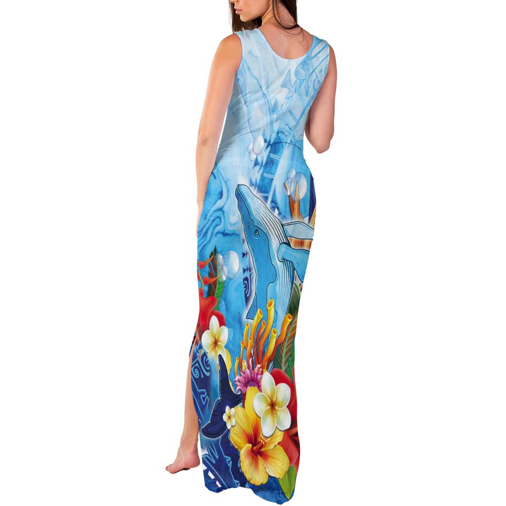 Polynesia Humpback Whale Tank Maxi Dress Ocean Style LT05 - Polynesian Pride