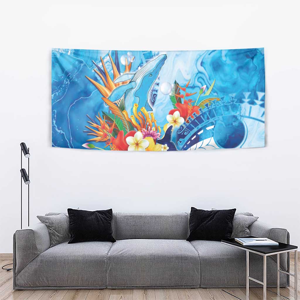 Polynesia Humpback Whale Tapestry Ocean Style