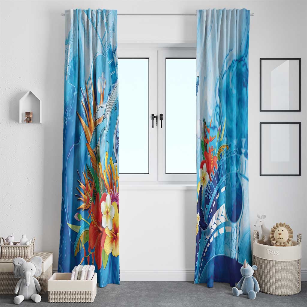 Polynesia Humpback Whale Window Curtain Ocean Style LT05 - Polynesian Pride