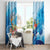 Polynesia Humpback Whale Window Curtain Ocean Style