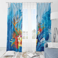 Polynesia Humpback Whale Window Curtain Ocean Style LT05 - Polynesian Pride