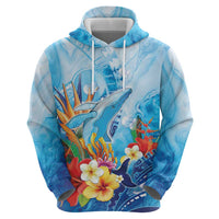 Polynesia Humpback Whale Zip Hoodie Ocean Style