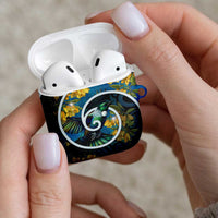 New Zealand Tui Bird AirPods Case Maori Koru With Kowhai Flowers LT05 - Polynesian Pride