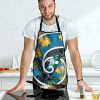New Zealand Tui Bird Apron Maori Koru With Kowhai Flowers LT05 - Polynesian Pride