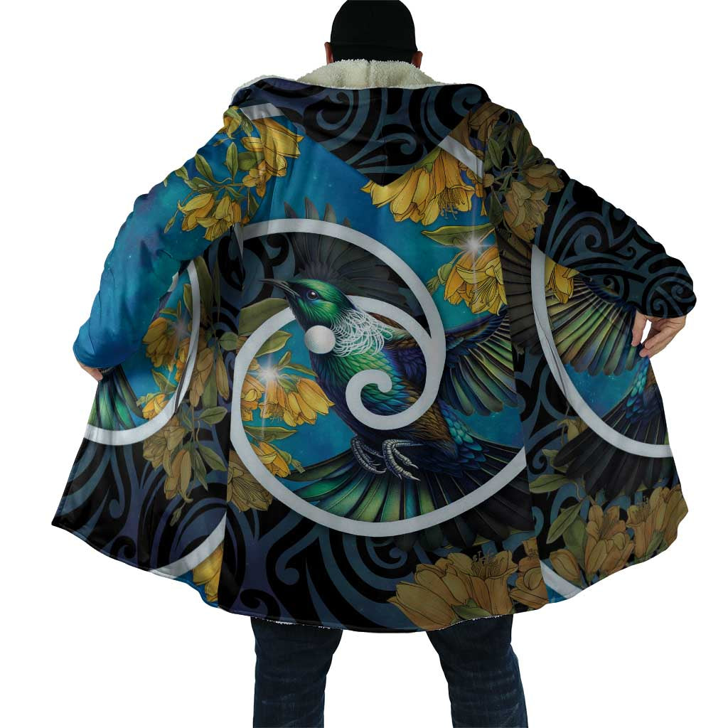 New Zealand Tui Bird Cloak Maori Koru With Kowhai Flowers LT05 - Polynesian Pride