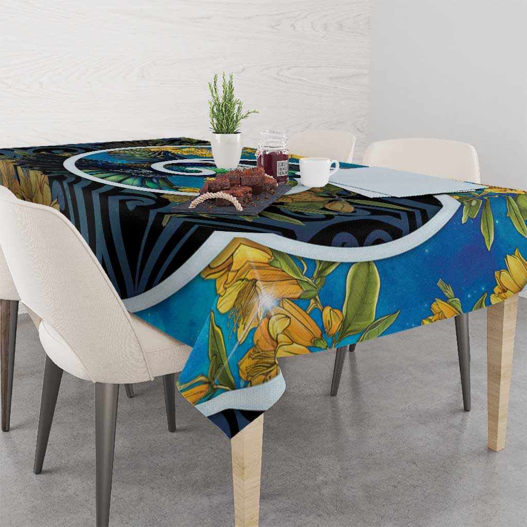 New Zealand Tui Bird Tablecloth Maori Koru With Kowhai Flowers LT05 - Polynesian Pride