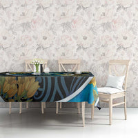 New Zealand Tui Bird Tablecloth Maori Koru With Kowhai Flowers LT05 - Polynesian Pride