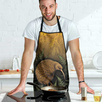New Zealand Kiwi Bird Apron Silver Fern Mix Maori Pattern LT05 - Polynesian Pride