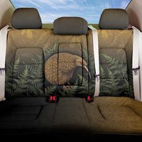 New Zealand Kiwi Bird Back Car Seat Cover Silver Fern Mix Maori Pattern LT05 One Size Brown - Polynesian Pride