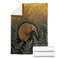 New Zealand Kiwi Bird Blanket Silver Fern Mix Maori Pattern