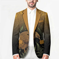 New Zealand Kiwi Bird Blazer Silver Fern Mix Maori Pattern LT05 - Polynesian Pride