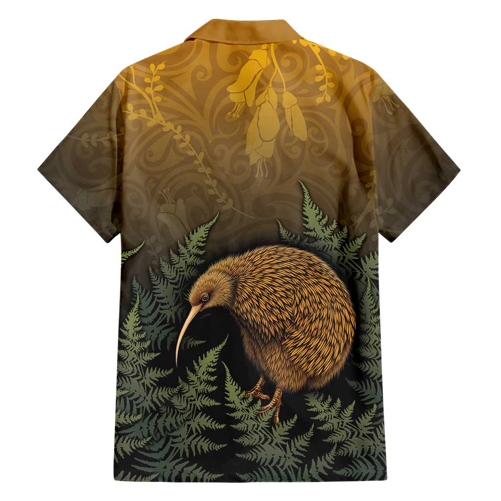 New Zealand Kiwi Bird Family Matching Mermaid Dress and Hawaiian Shirt Silver Fern Mix Maori Pattern