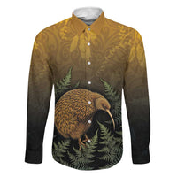 New Zealand Kiwi Bird Family Matching Off Shoulder Short Dress and Hawaiian Shirt Silver Fern Mix Maori Pattern
