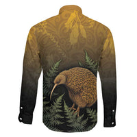 New Zealand Kiwi Bird Family Matching Summer Maxi Dress and Hawaiian Shirt Silver Fern Mix Maori Pattern