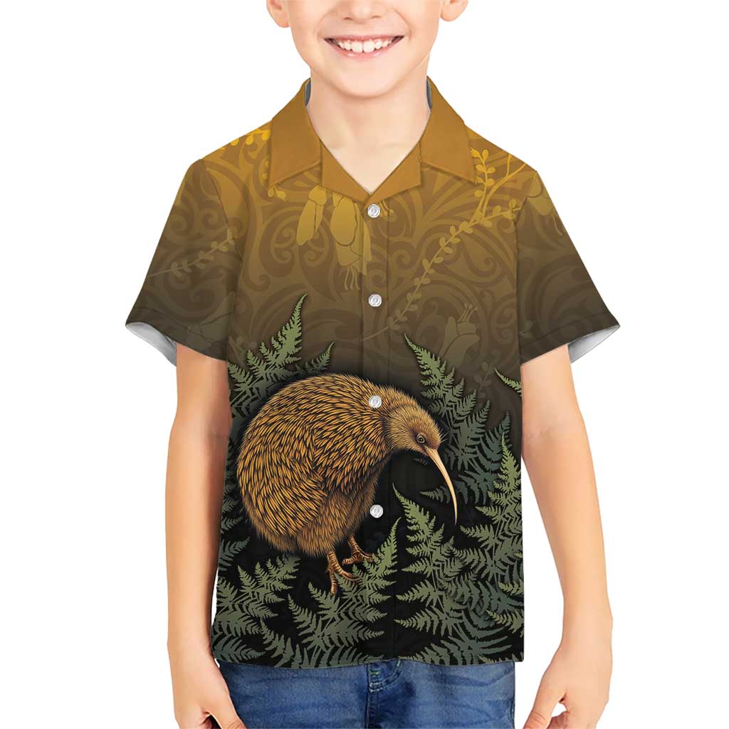 New Zealand Kiwi Bird Hawaiian Shirt Silver Fern Mix Maori Pattern LT05 - Polynesian Pride