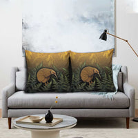 New Zealand Kiwi Bird Pillow Cover Silver Fern Mix Maori Pattern LT05 - Polynesian Pride