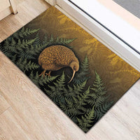 New Zealand Kiwi Bird Rubber Doormat Silver Fern Mix Maori Pattern LT05 - Polynesian Pride