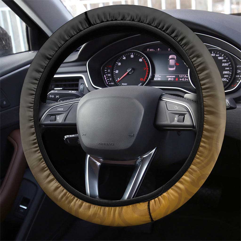 New Zealand Kiwi Bird Steering Wheel Cover Silver Fern Mix Maori Pattern LT05 - Polynesian Pride