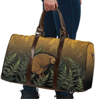 New Zealand Kiwi Bird Travel Bag Silver Fern Mix Maori Pattern LT05 - Polynesian Pride