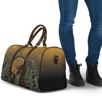 New Zealand Kiwi Bird Travel Bag Silver Fern Mix Maori Pattern LT05 - Polynesian Pride
