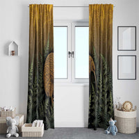 New Zealand Kiwi Bird Window Curtain Silver Fern Mix Maori Pattern LT05 - Polynesian Pride