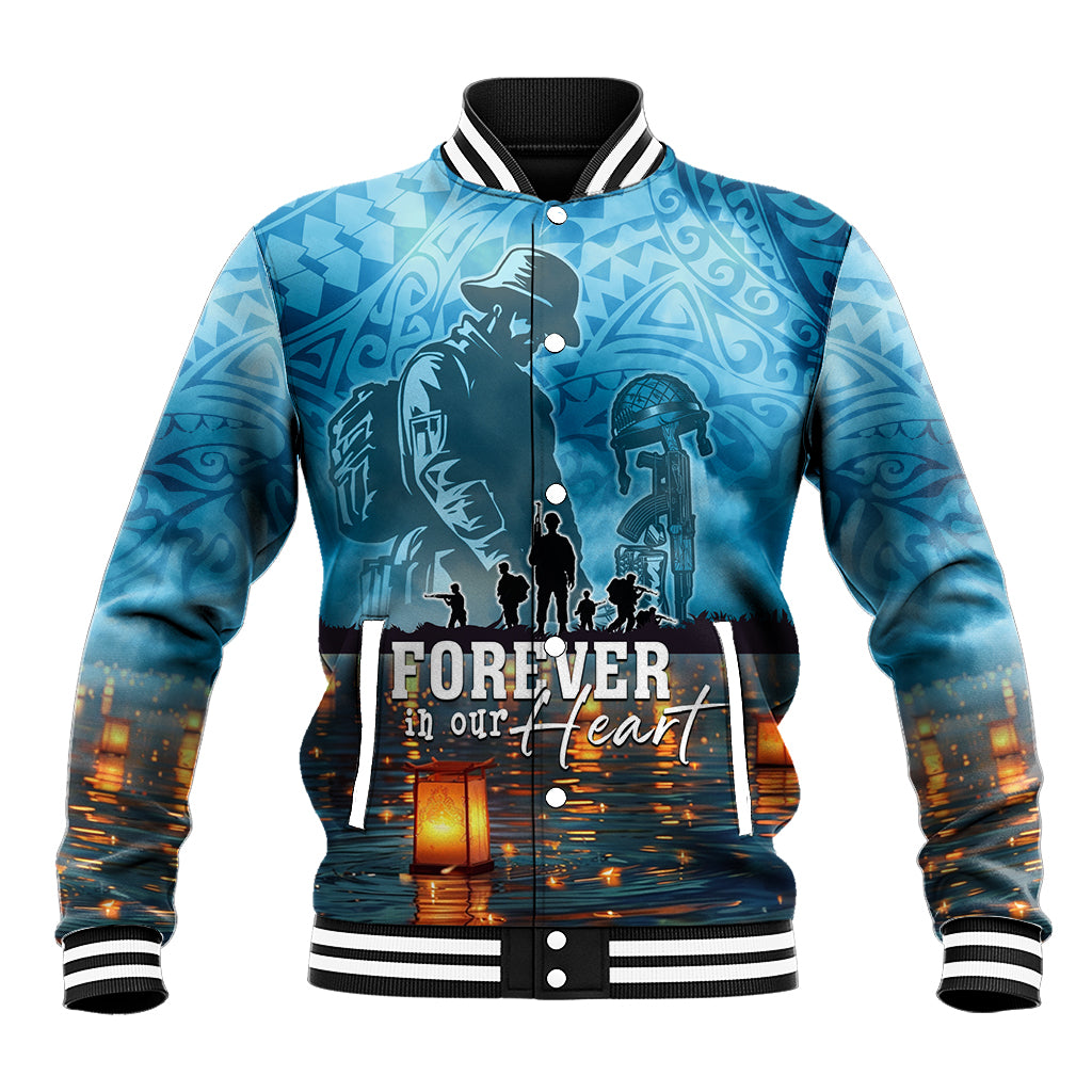 Hawaii Memorial Day Lantern Floating Baseball Jacket Always In Our Hearts LT05 Unisex Blue - Polynesian Pride