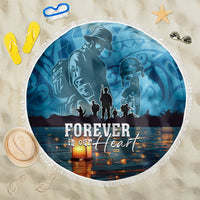 Hawaii Memorial Day Lantern Floating Beach Blanket Always In Our Hearts LT05 One Size 150cm Blue - Polynesian Pride