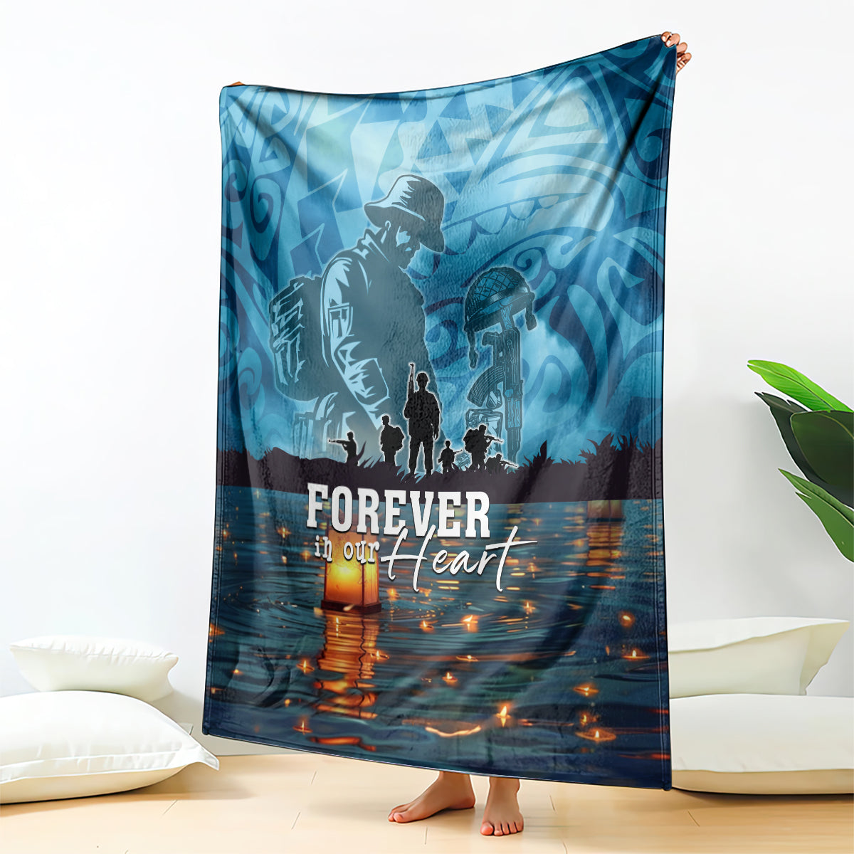 Hawaii Memorial Day Lantern Floating Blanket Always In Our Hearts LT05 - Polynesian Pride