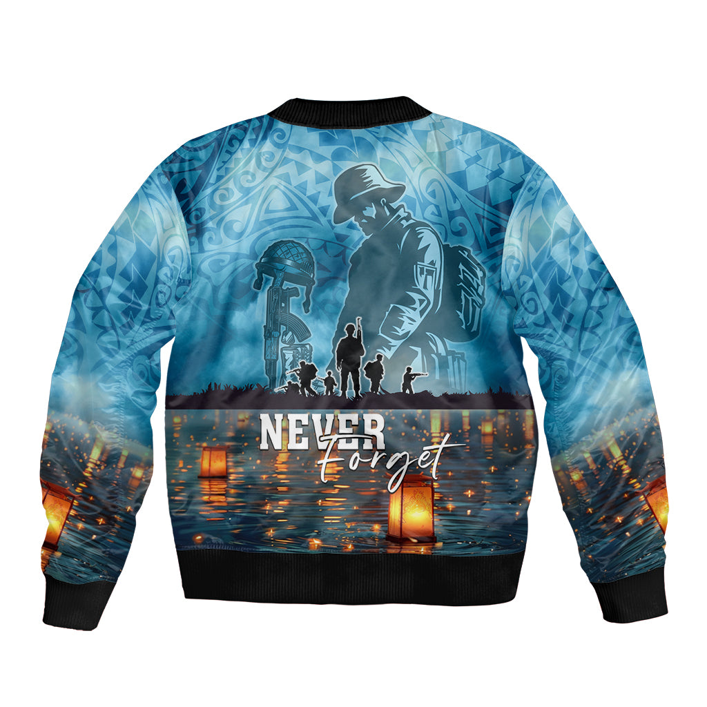 Hawaii Memorial Day Lantern Floating Bomber Jacket Always In Our Hearts LT05 - Polynesian Pride