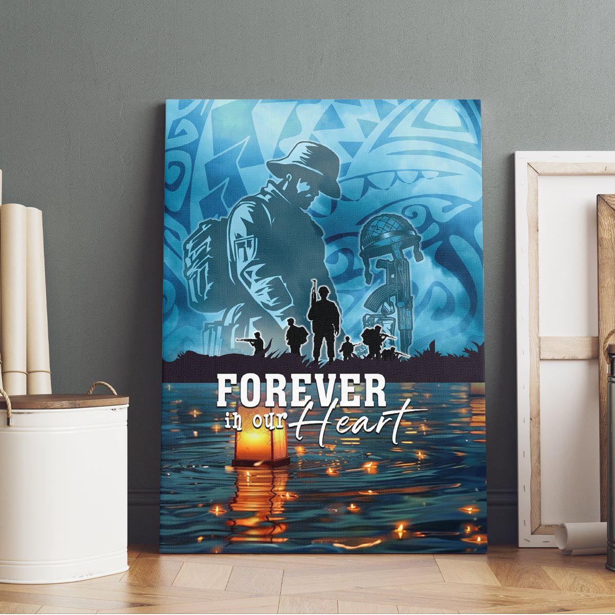 Hawaii Memorial Day Lantern Floating Canvas Wall Art Always In Our Hearts LT05 - Polynesian Pride